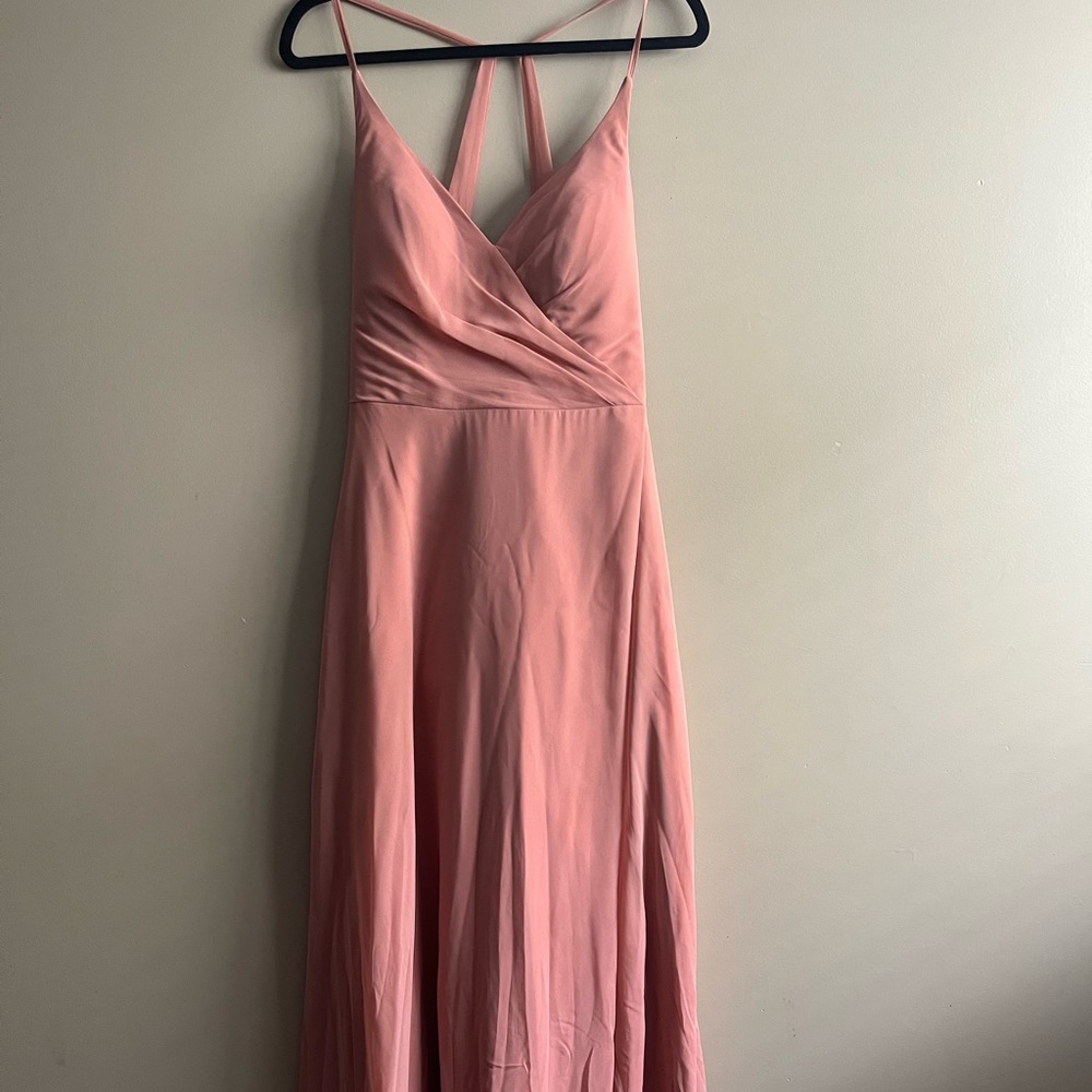 AZAZIE DAVIS CHAMPAGNE ROSE BRIDESMAID MAXI DRESS